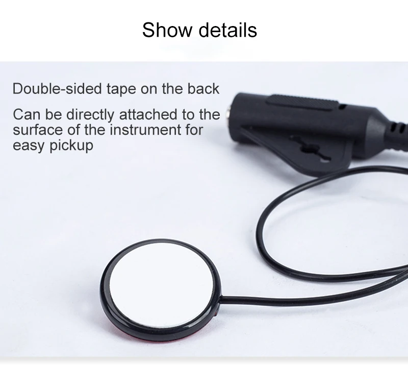 Description Picture 4 of item1pcs Portable Guitar Pickup Professional Piezo Contact Microphone Pickup Easy To Install For Violin Ukulel Guitar Accessories