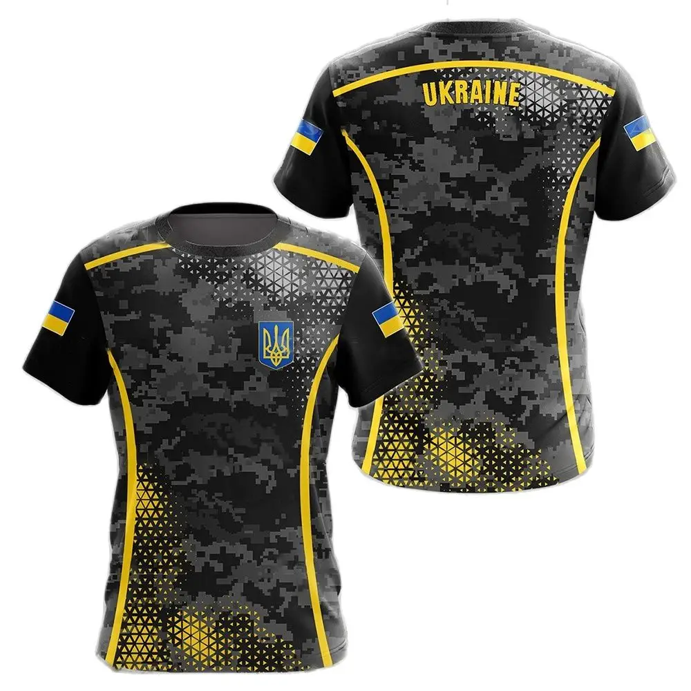 Ukraine Flagge T-Shirt Herren - Sport Shirt Feuchtigkeitsableitend