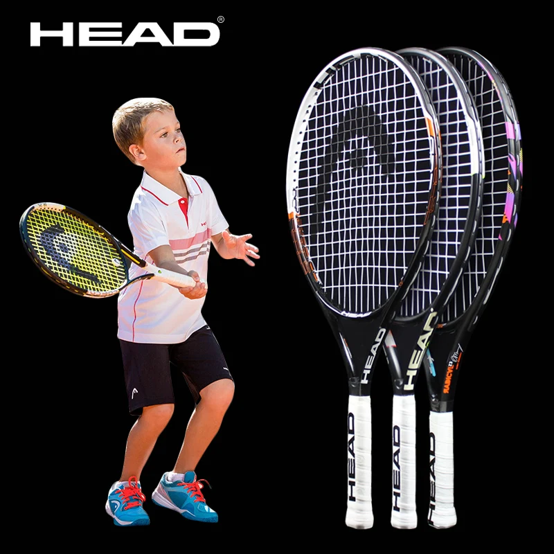 Head Murray 21/23/25 Inch Junior Carbon Fiber Tennis Racquet for Kids Youth Childrens Training Rackets With bag Shock absorber
