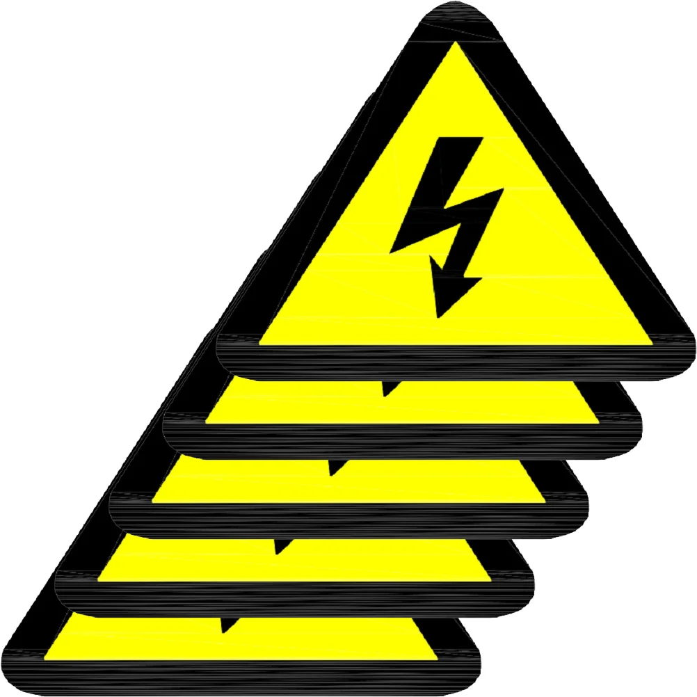 

20 Sheets of Self Adhesive Caution Stickers Electric Fence Warning Labels Signs Warning Stickers