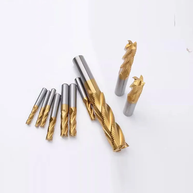 YIFINO HSS-AL 화이트 스틸 스테인레스 스틸 알루미늄 합금 거친 옥수수 엔드밀 커터, CNC 기계식 밀링 커터 도구