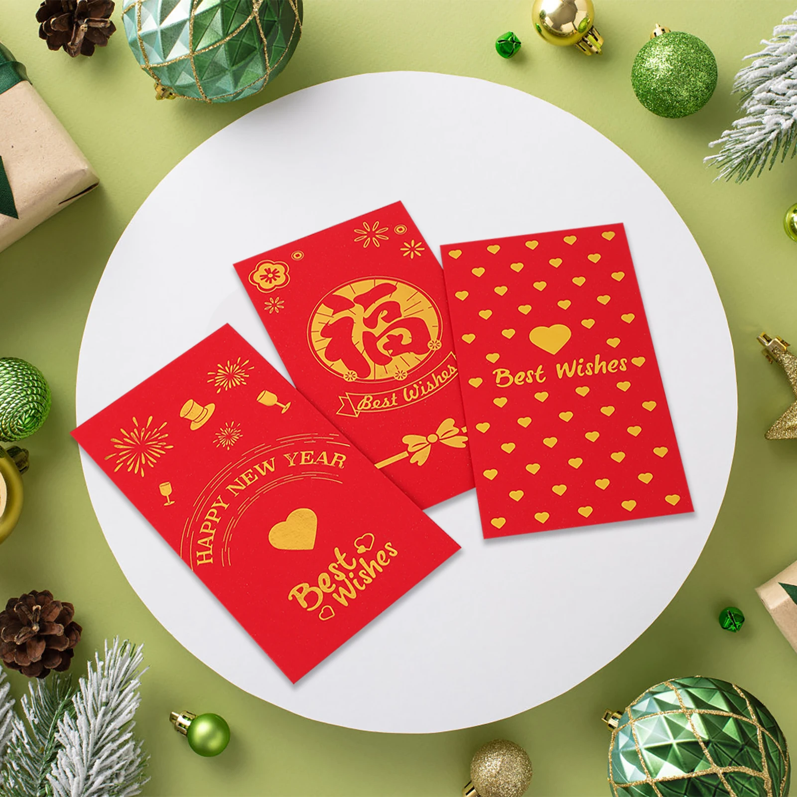 12Pcs/Lot Chinese Spring Festival Red Envelope Classic Lucky Money bag Wedding Envelope New Year Decorations Envelopes For Money