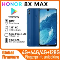 HONOR 8X MAX Smartphone Global firmware 7.12 inches Main camera16MP 5000mAh battery CPU Snapdragon 660 card used phone 1