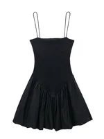 Willshela Women Fashion Solid Pleated Patchwork Backless Mini Dress Vintage Thin Straps Square Collar Female Chic Lady Dresses 2