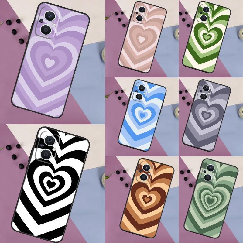 Sage Green Coffee Love Heart Latte Case Per Oppo Reno 10 Pro 4 5 6 7 8 Lite 8T 4Z 5Z Oppo Find X3 Neo Lite X2 X5 X6 Pro Cover