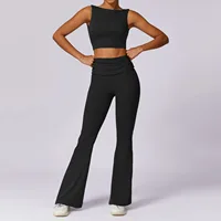 NCLAGEN 2 pièces ensemble de Yoga femmes course sport Fitness costume soutien-gorge et pantalon respirant séchage rapide vêtements de sport vêtements d'entraînement 4