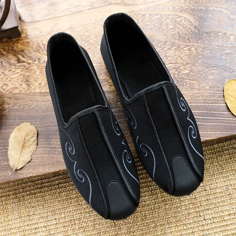 Summer Men's Shoes Old Beijing Cloth Shoes Handmade Embroidery Casual Hanfu Shoes 2