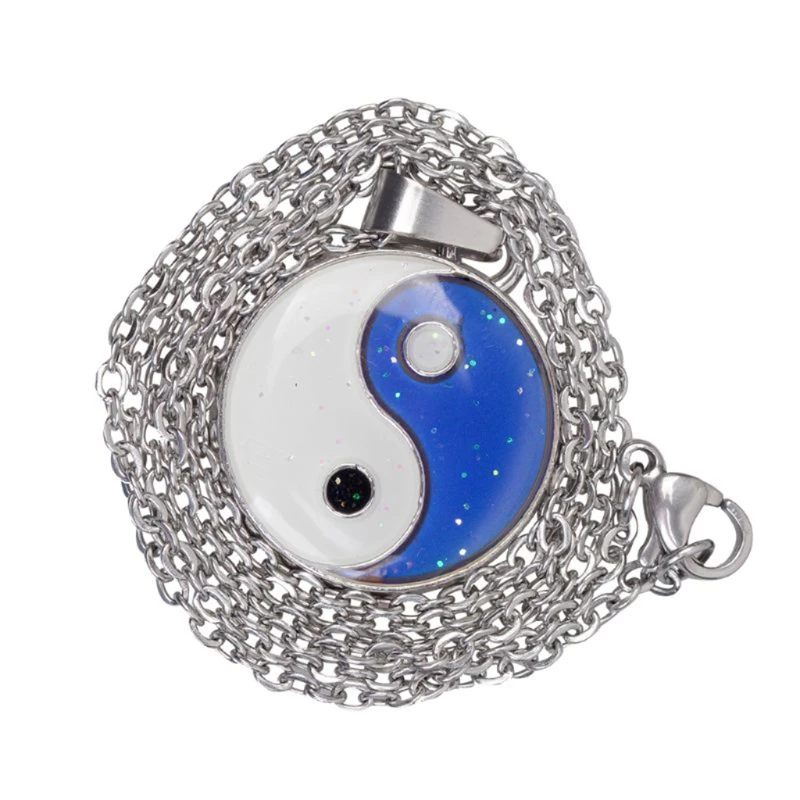 

Temperature Sensitive Color Change Pendant Necklace with Stainless Steel Chain Dropship