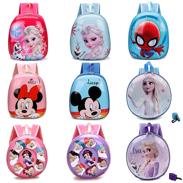 Mochila De felpa para bebé de 2 a 7 años, bolso escolar para niñas, rosa,  Mickey, Minnie, dibujos animados, bonita bolsa de viaje para guardería -  AliExpress