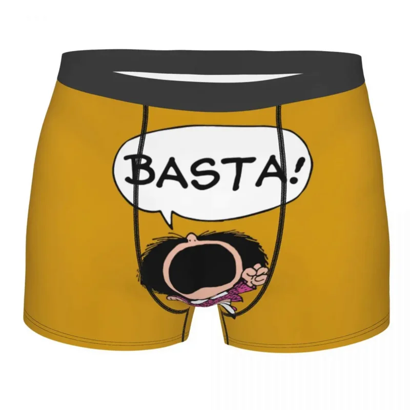 

Mafalda Basta Underwear Men Printed Custom Quino Argentina Cartoon Boxer Shorts Panties Briefs Breathable Underpants