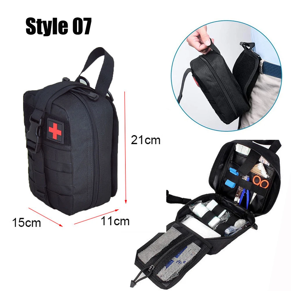 Outdoor Molle Bag Tactical Medical First Aid Bag Molle Utility EDC Waist Pack Phone Holder Pouch Camping Hunting Tools Pack 4