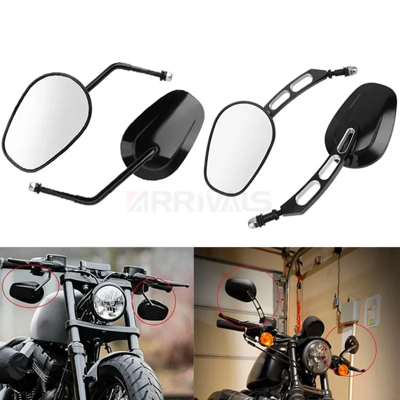 

Motorcycle Rear View Rearview Side Mirrors Adjustable For Harley Touring Road King Road Glide Sportster 883 1200 Dyna Softail