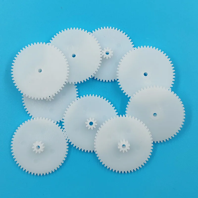 56102A 0.5M Gear Diameter 29mm 56T 10 Teeth Double-layer Plastic Gear Transmission Toy Aircraft Model Accessories