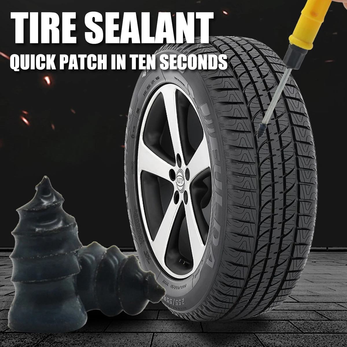 

10PCS Car Motorcycle Bicycle Wheel Tire Repair Kit Pack Rubber Nail Vacuum Tire Repair Nail Plug Puncture Repair Strip Seal