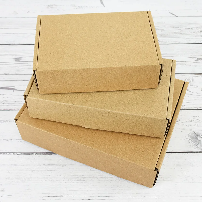 Set of 5 Kraft Paper Gift Boxes for Weddings and Special Occasions
