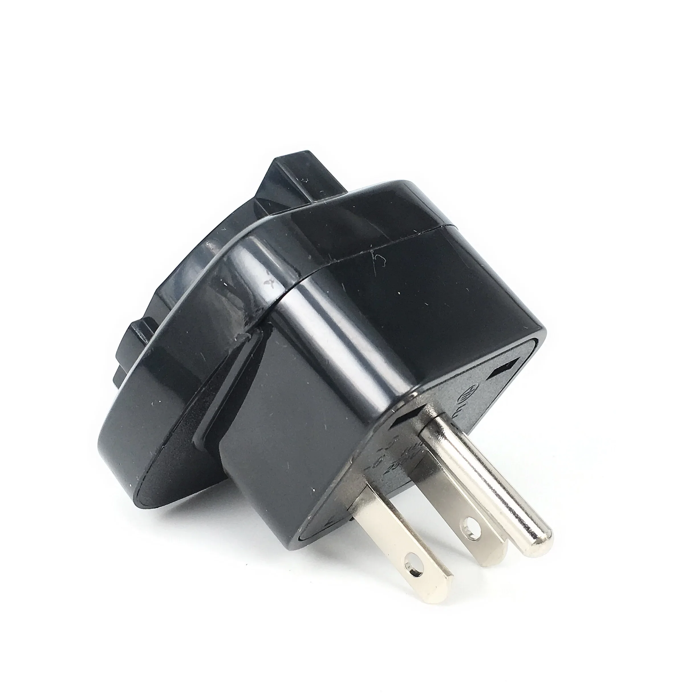 1PC black/white 3 pin American US socket adaptor Embedded Swiss Italy EU German USA american flat plug adapter converter plug