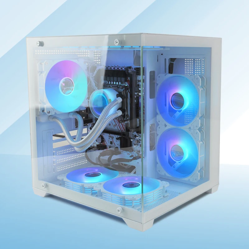 Gaming Computer MATX Cases Tempered Glass Case