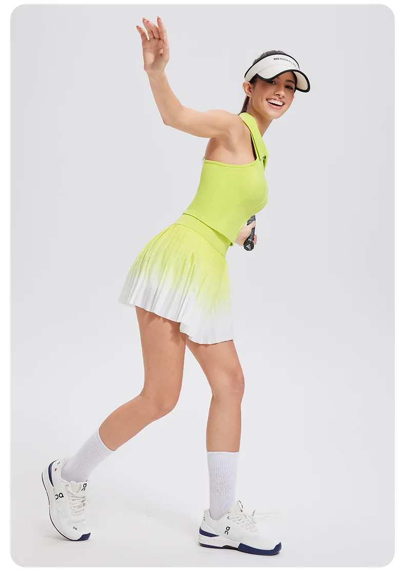 Women Tennis Suit Set, Polo Collar, Front Zipper, Badminton Sports Short Skirt 15 S7c961c721c094b7cb71c2f1ded4c13c2Q
