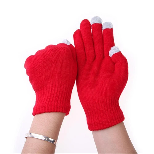 Touch Screen Gloves Women's Men's Knitted Wool Hand Wrist Warmer Winter