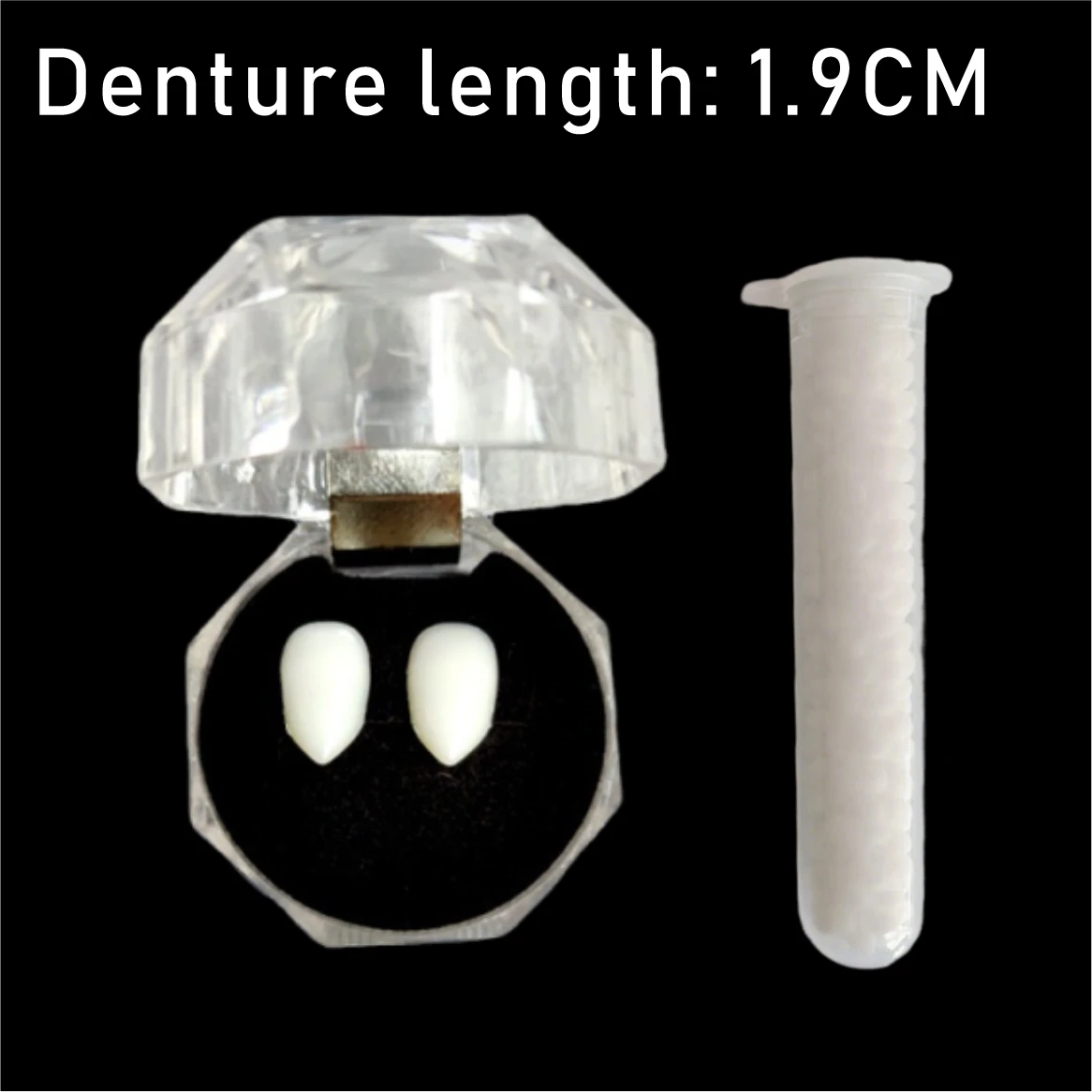 Vampire Fangs Cosplay Kit with Adhesive Glue Gift Set