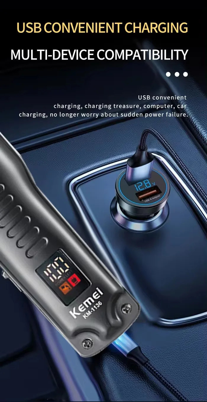 Tuns electric profesional fără fir pentru bărbați, reîncărcabilă, pentru barbă, reglabil, kit de tuns hine_voghion.com