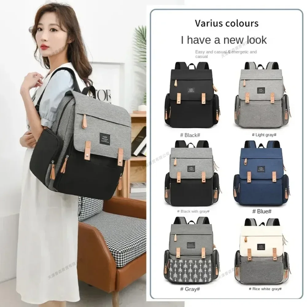 Large Capacity Waterproof Diaper Backpack Multi-Function Travel Bag for Moms Baby Care Essentials Outdoor Baby Stuff Carrier