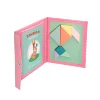 Children Magnetic Wooden Jigsaw Block Puzzle Game Tangram Intelligence STEM Montessori Educational Gift for Kids 4