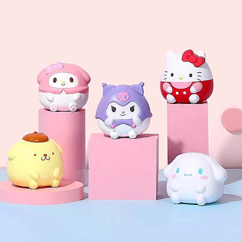 

Симпатичная декомпрессионная игрушка Hello Kitty, медленно восстанавливающая форму мелодия Kuromi, детский мультяшный аниме-антистресс, артефакт, вентиляционный шар