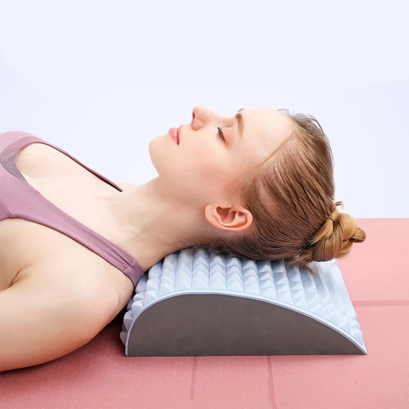 

Lumbar Back Massager Neck Stretch Waist Massage Cervical Memory Pillow Spine Support Corrector Pain Relief Yoga Therapy Device