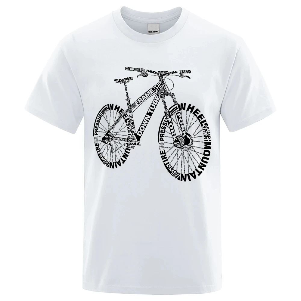 

Funny unisex mountain bike t-shirts, summer breathable short sleeves, vintage loose shirt, unisex clothes, alphabet style