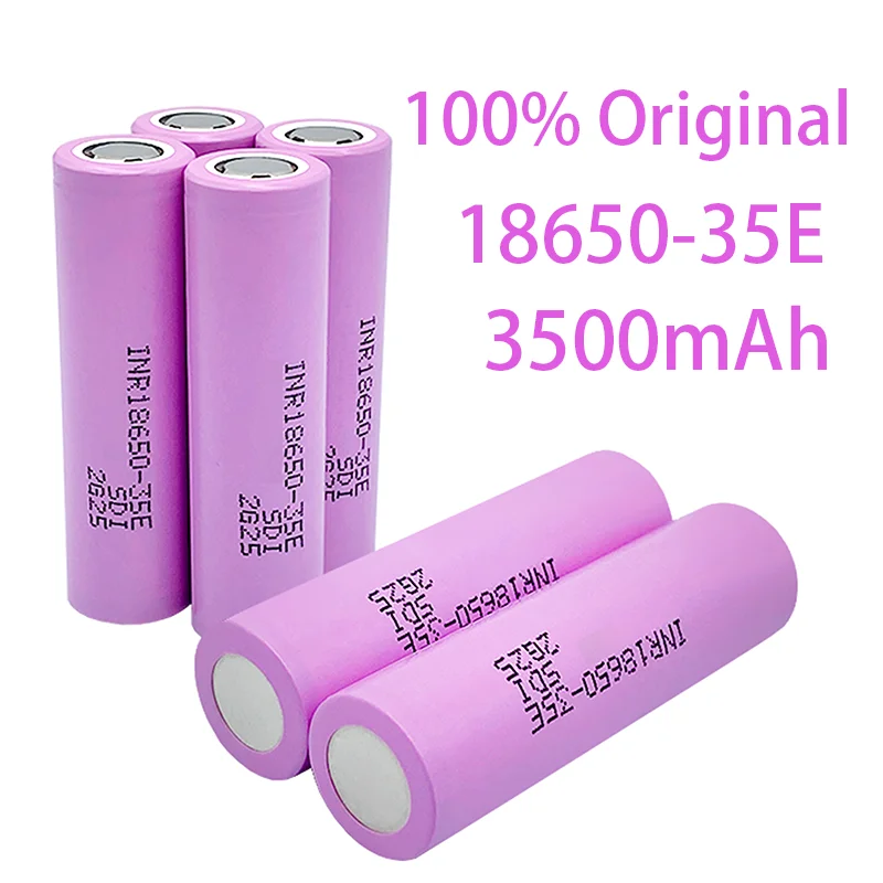 1-10 actual capacity original power 18650 lithium battery 35E 3500mAh 3.7V 25A high power inr18650 electric tools