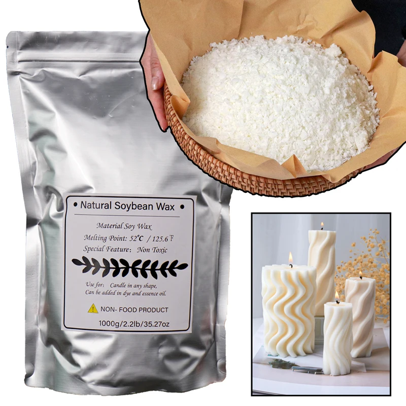 Pure Soy Wax Paraffin Material Aromatherapy DIY Handmade Candles Crafts soy wax candle making wax diy wax material 250g/1kg