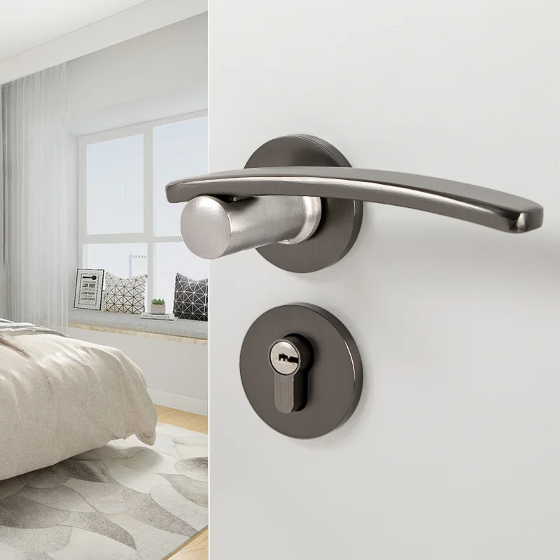 

House Door Handle Entrance Interior Exterior Entrance Smart Kits Lever Apartment with Keys Bedroom Bathroom Wrist Knob Hardware