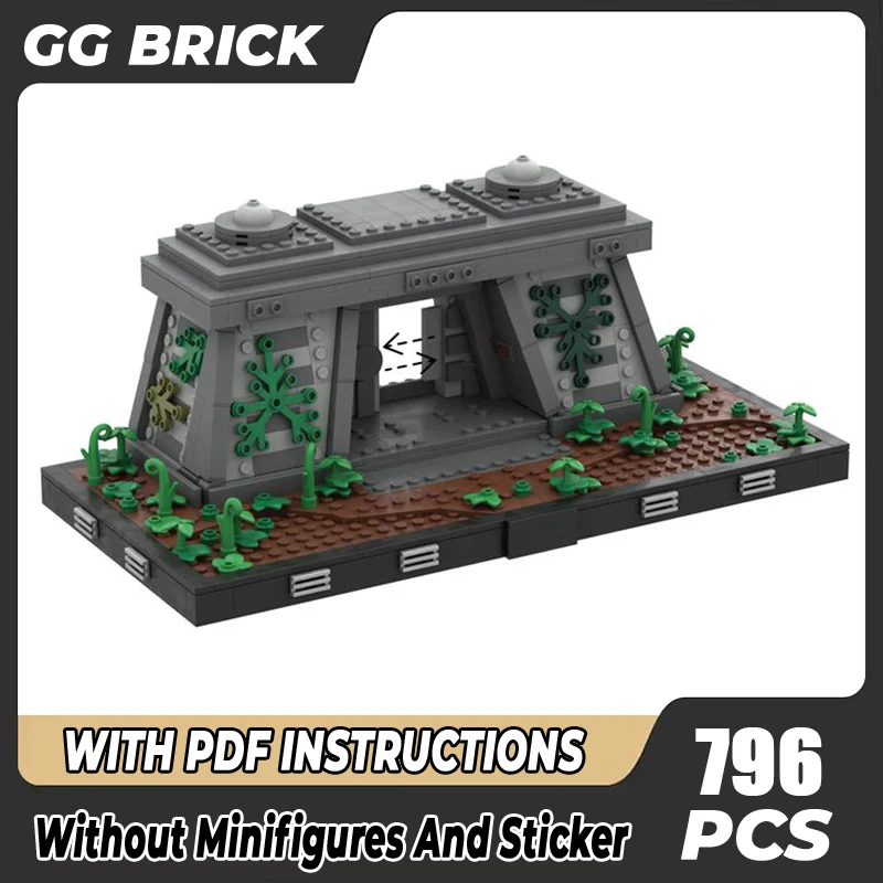 

Star Movie Moc Building Blocks Imperial Bunker Diorama Model Technology Bricks DIY Assembly Construction Toy Holiday Gift