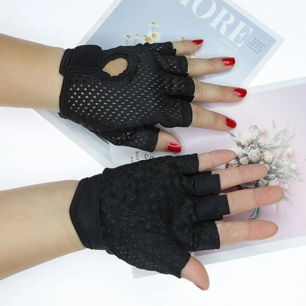 1Pair Cycling Fingerless Gloves Professional Gym Fitness Sports Gloves Breathable Anti-Slip Women Men Half Finger Gloves 5