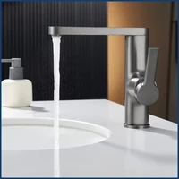 Zinc Alloy Single Holder Single Hole Washbasin Tap for Bathroom 360 Degrees Rotation Basin Mixer Sink Faucet With Hose 1