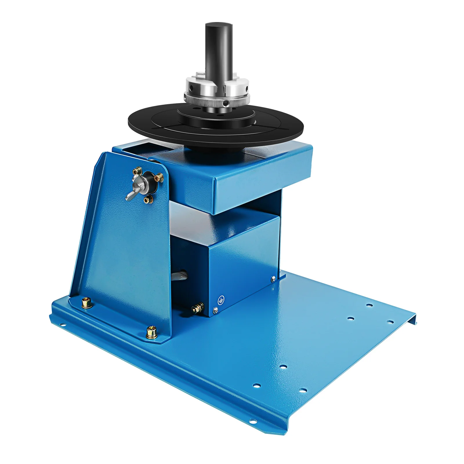 10W Rotary Welding Positioner Turntable Table 10Kg Portable Welder Positioning Machine with Three-Jaw Chuck, 90° Adjustable