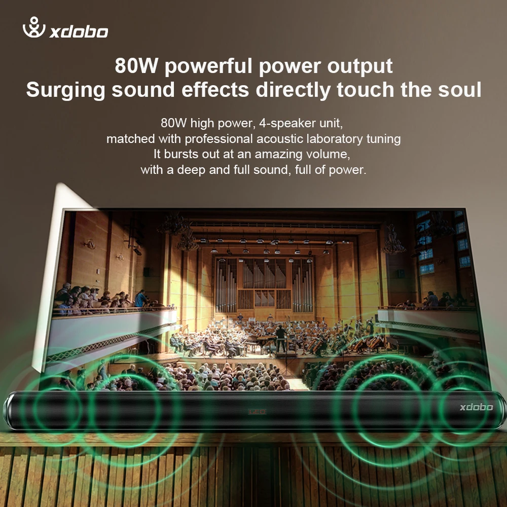 XDOBO Home 1978 II 80W High Power TV Bluetooth Speaker Home Theater Echo Wall Living Room Sound Overlord Audience Sound System 6
