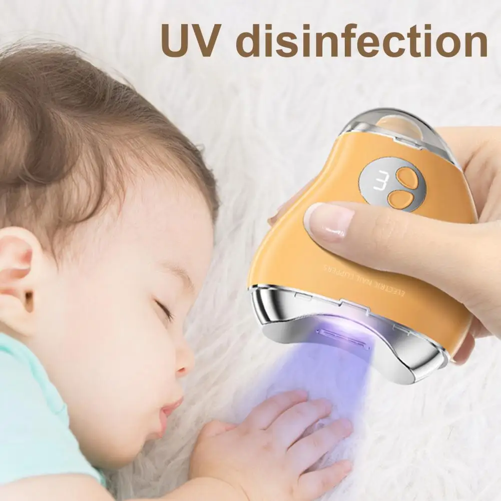 Electric Nail Polisher 3-Speed Adjustable Nail Clipper Digital Display Double-heads Trimmer File Kids Adults Seniors