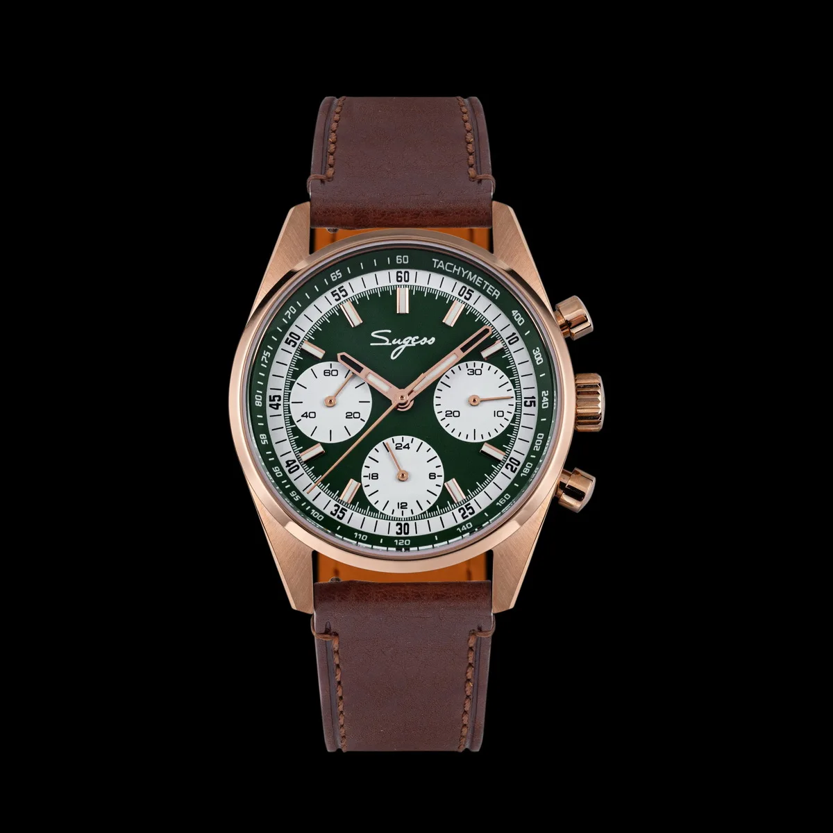 Sugess Mens Watch 38mm Chronograph Mechanical Wristwatches Tianjin Gooseneck Movement Sapphire Crystal Roulette Dial S465 new S7c96f3512be84450a4929e4898f1ab62c