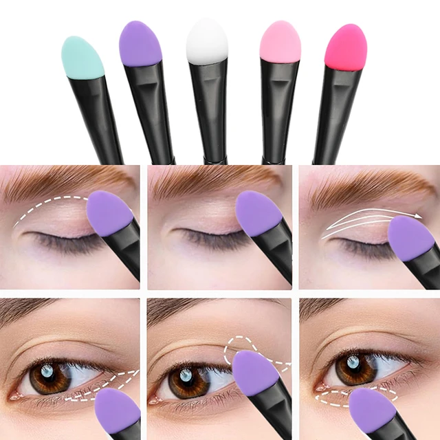 1Pcs Soft Silicone Eyeshadow Brush Makeup Brush Professional Facial Cosmetic Tools For Women Lipstick Brush Lip Stick Applicator