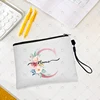 Letter Personalized Custom Name Cosmetic Makeup Bag Travel Kit Bags Teacher Appreciation Gift Small Cosmetics Pouch Pencil Case 4