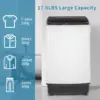 17.6lbs Full Automatic Washing Machine, 2 in 1 Portable Laundry Washer with Drain Pump, Compact Washer and Dryer Combo, Top Load 2
