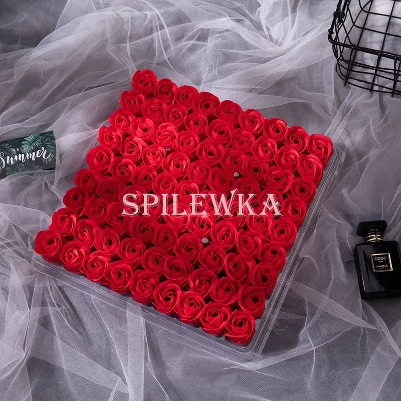 Luxurious Three-Layer Rose Bouquet Gift Box - Set of 25 Elegant Faux Flowers
