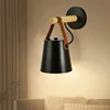 LED Bedside Wall Lamp Nordic Wood Leather Belt Hanging Sconces for Bedroom Study Living Room Modern Home Indoor Decorative Light 3
