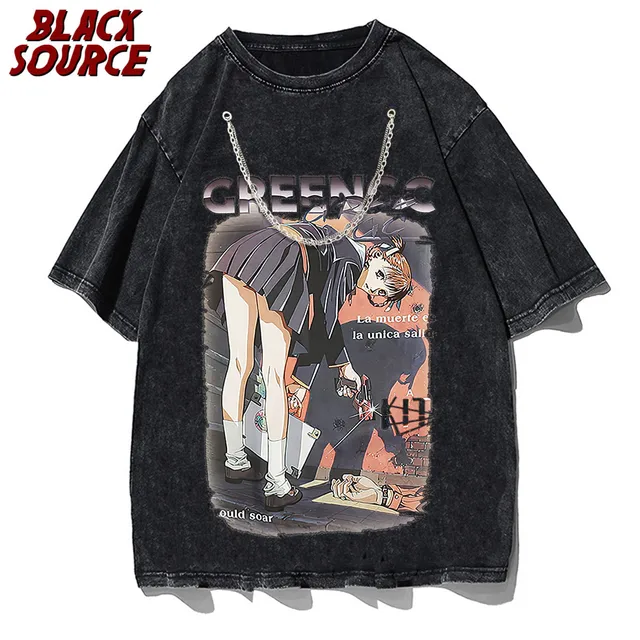 Anime Shirt XYXIONGMAO Cyberpunk Shirt Techwear Shirts Streetwear