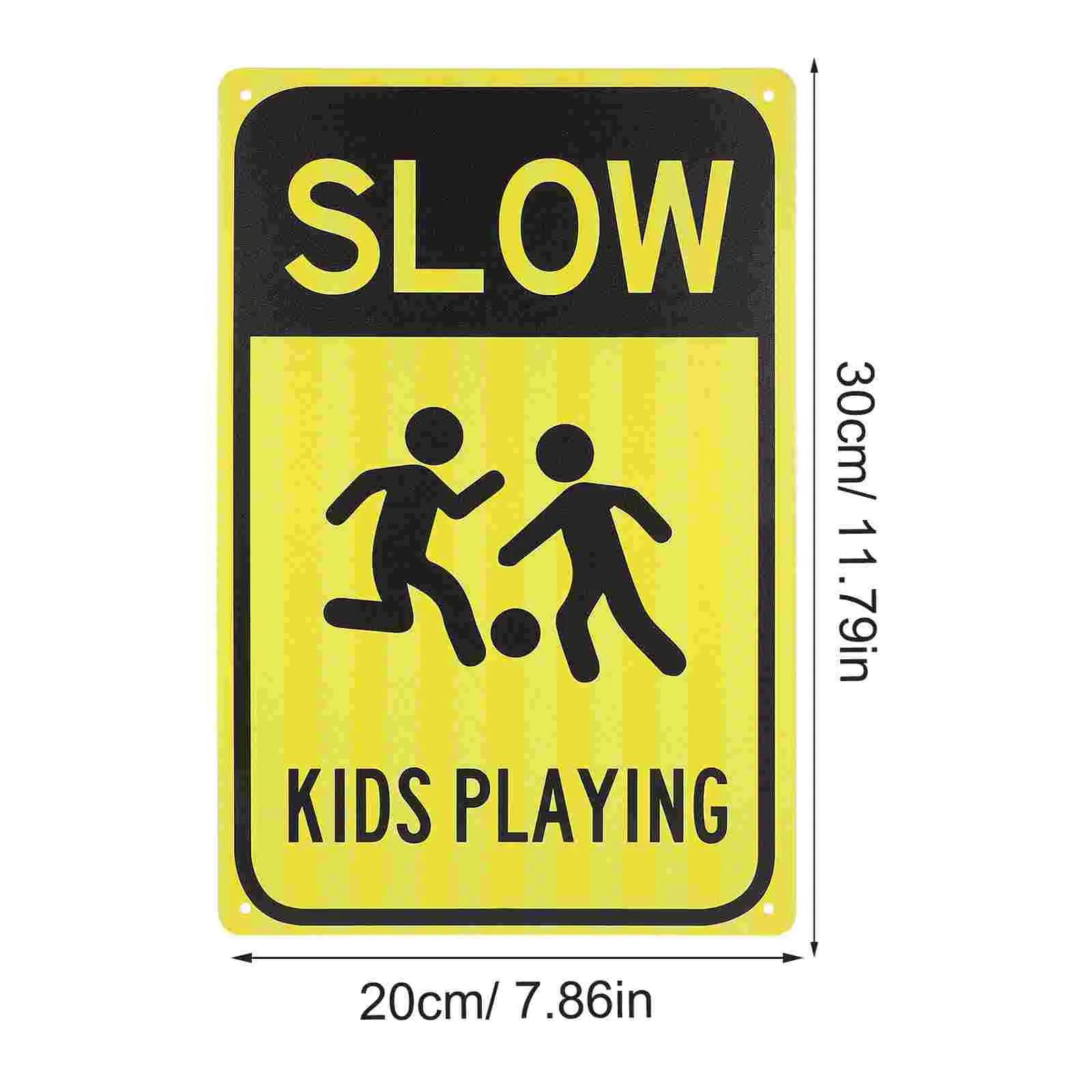 Street Sign Slow Down Road Sign Kids Play Caution Metal Road Traffic Street Kids Slow Down Warning Traffic traffic street sign