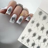 New Gradient  Color French Stickers With Irregular lines Nail Art RSimple Striped Nails With 3D Adhesive DIY Nail Decoration 3