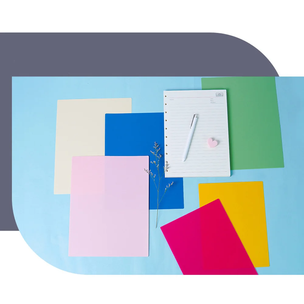 Notebook A4 Replacement Cover Mushroom Hole Color PP Notebook Cover Office Binding Supplies