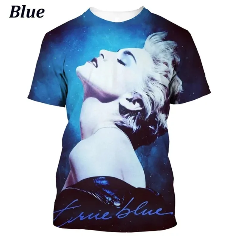 

Футболка Мужская/женская с коротким рукавом и 3D-принтом Мадонны, модный топ в стиле Харадзюку, крутая уличная одежда, свободная рубашка